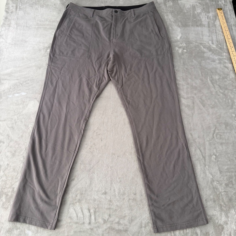 Municipal Sport Utility Gear Mens Grey Cotton Spandex Stretch Utility Pants 36